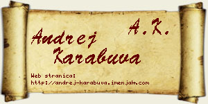 Andrej Karabuva vizit kartica